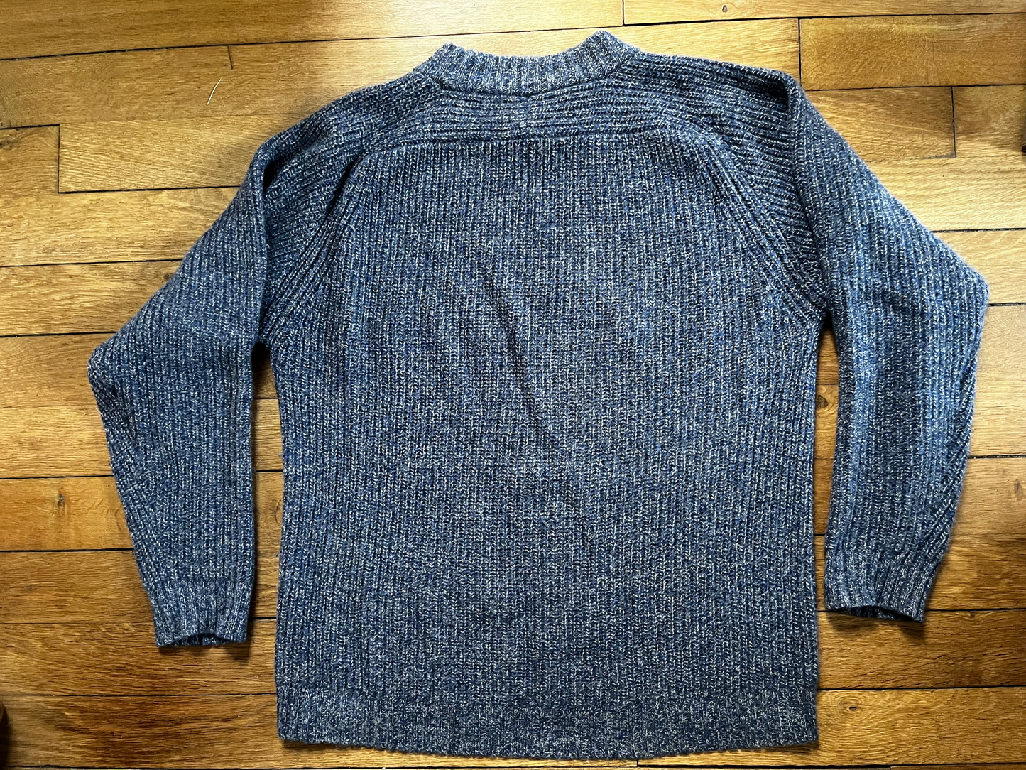 Le Pull Baby Alpaga & Mérinos Veren Mouliné Bleu / XL