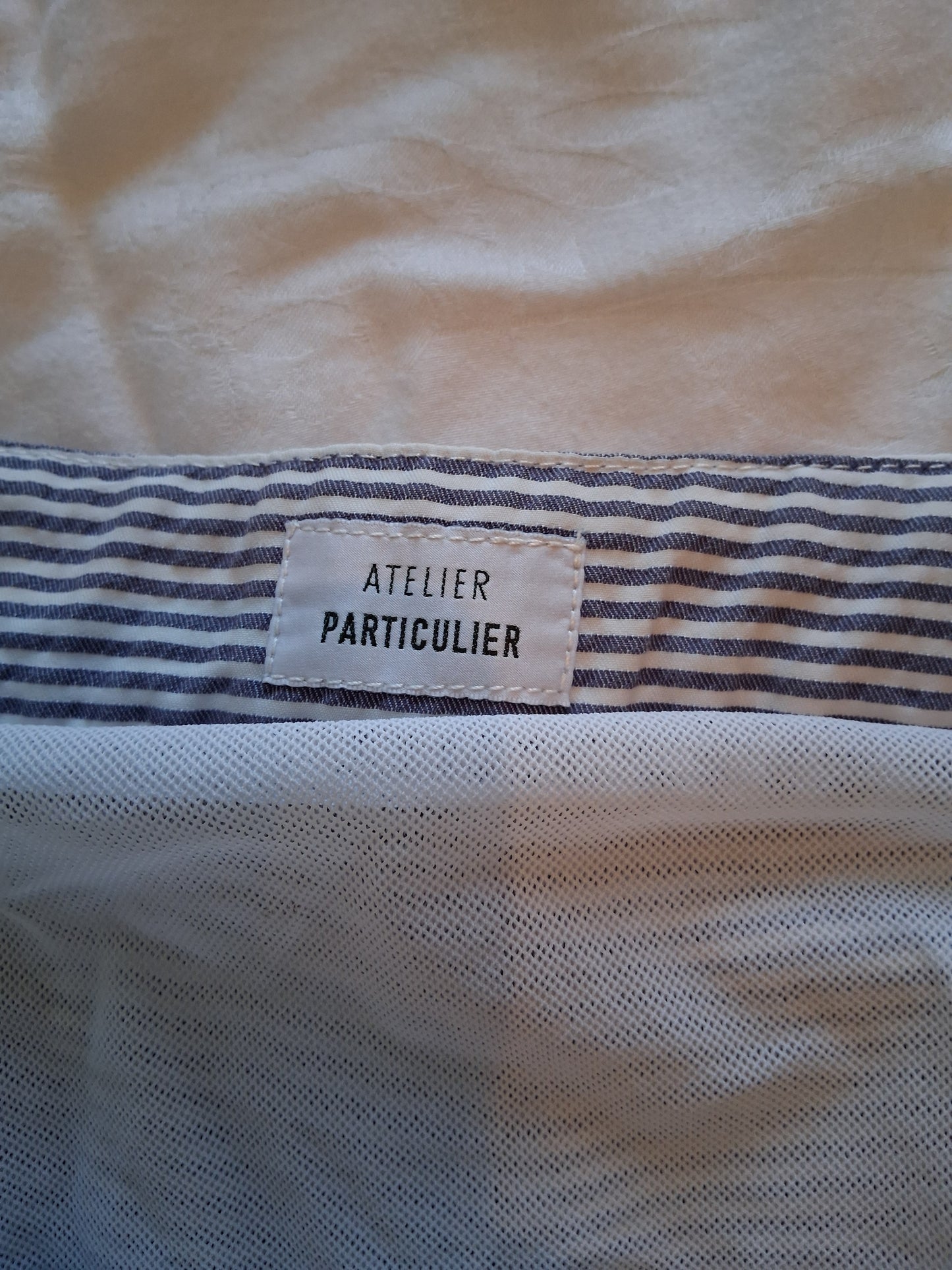 Maillot de bain seersucker homme bleu