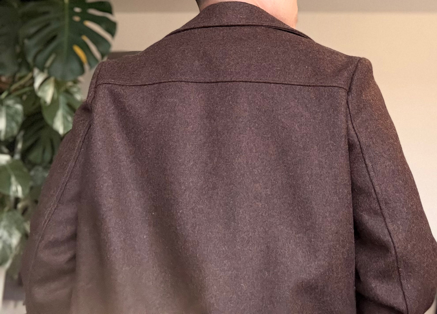 Le Blouson Laine Shetland Chocolat / S