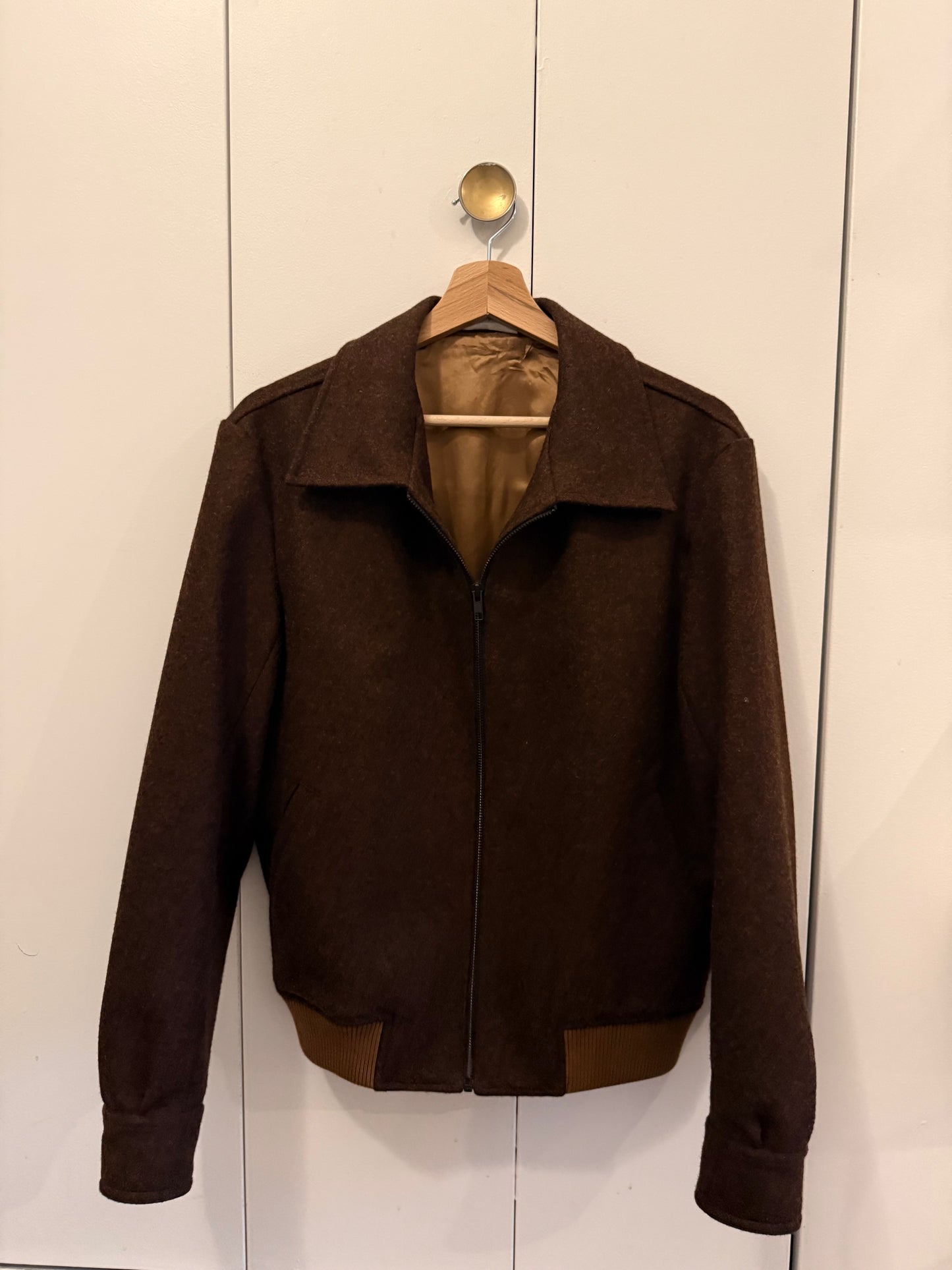Le Blouson Laine Shetland Chocolat / S