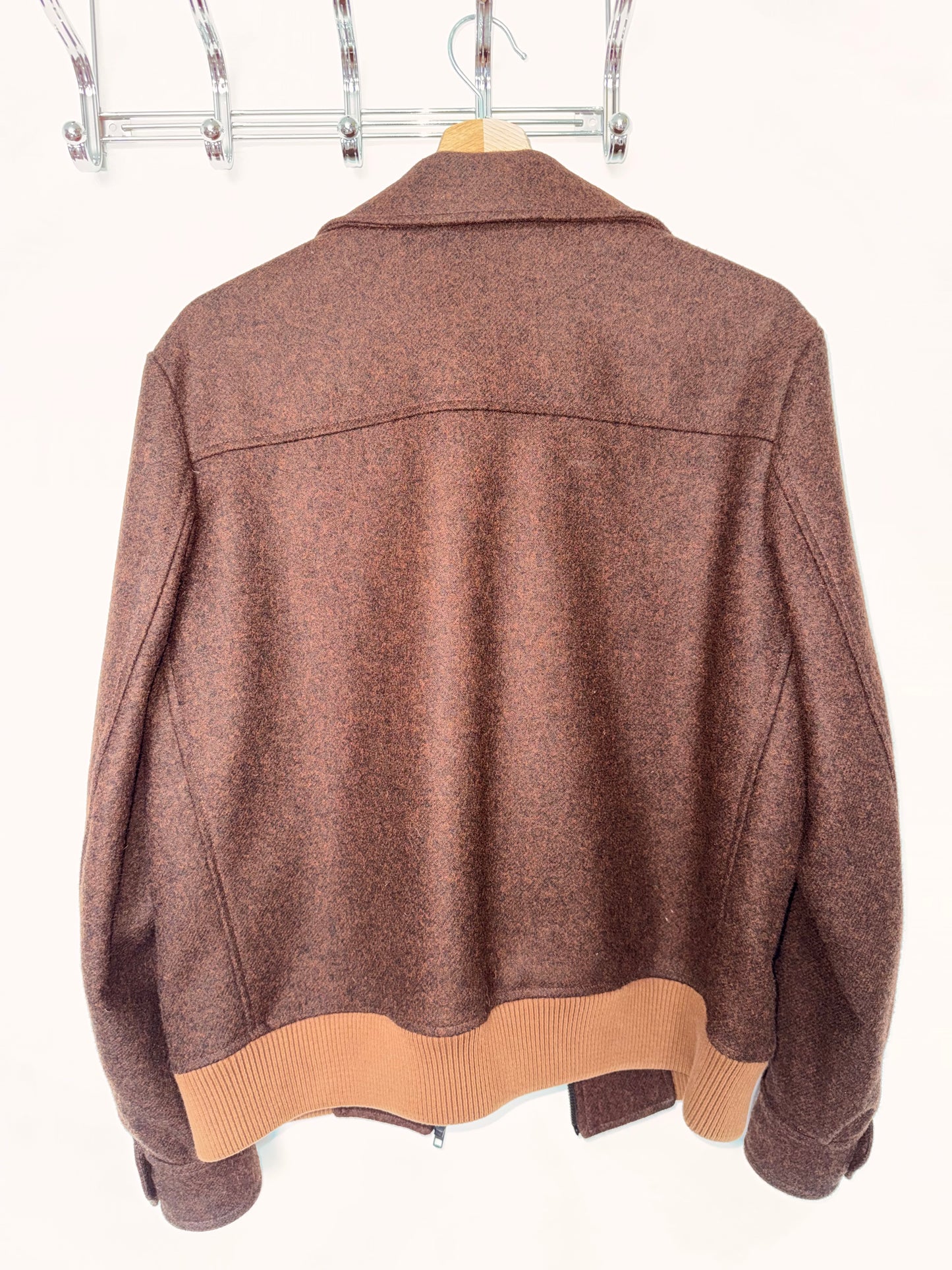 Le Blouson Laine Shetland Chocolat / S