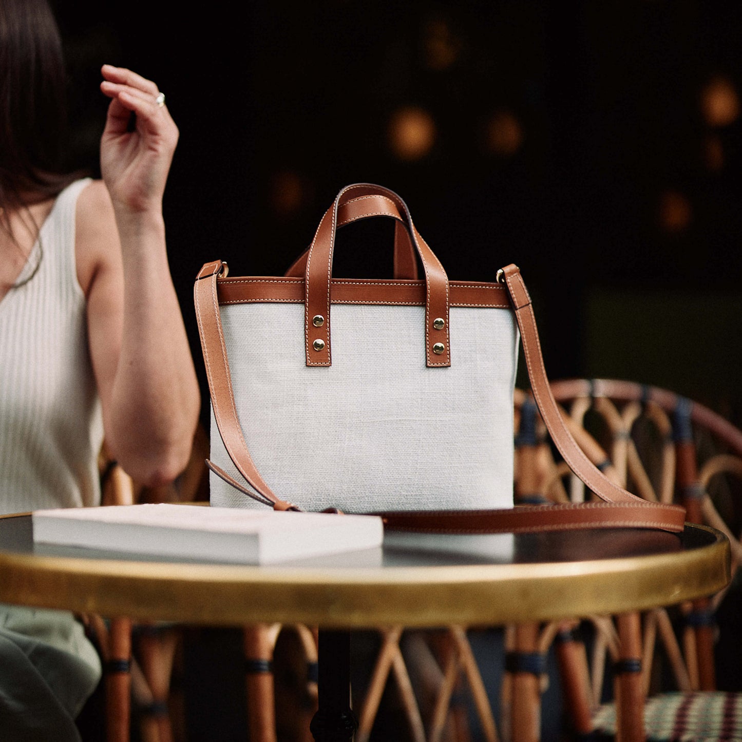 Le Bergame - Crossbody Cuir & Lin