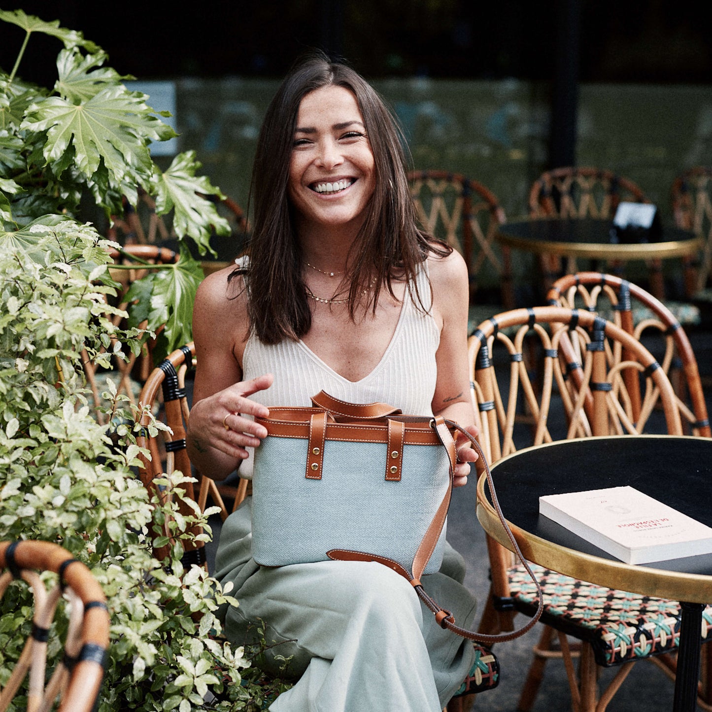 Le Bergame - Crossbody Cuir & Lin