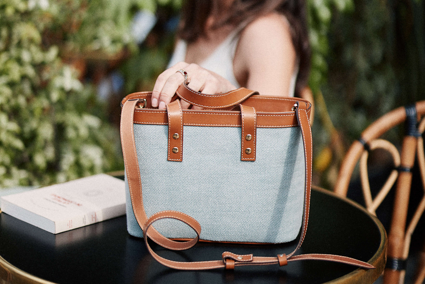 Le Bergame - Crossbody Cuir & Lin