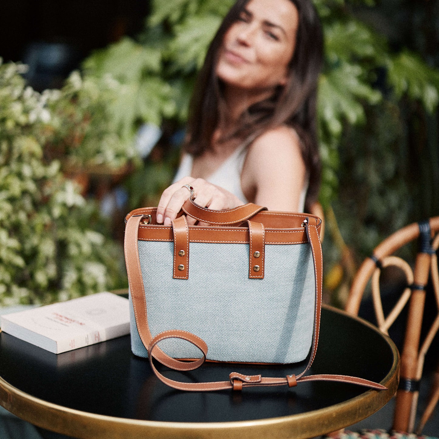 Le Bergame - Crossbody Cuir & Lin