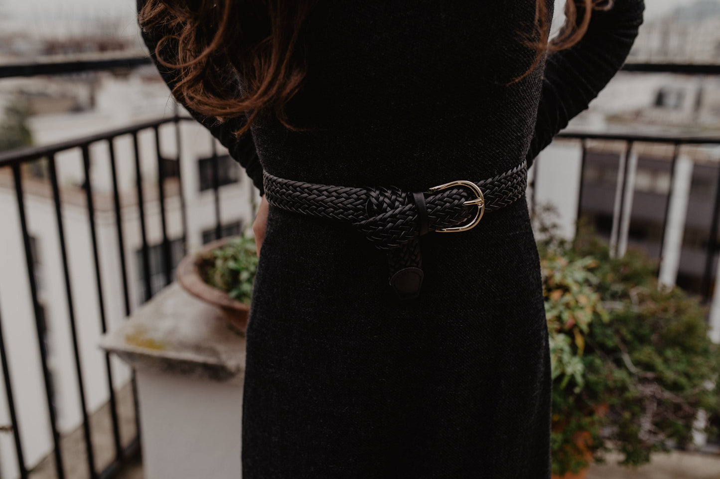 La Ceinture Tressée Cuir Bergame