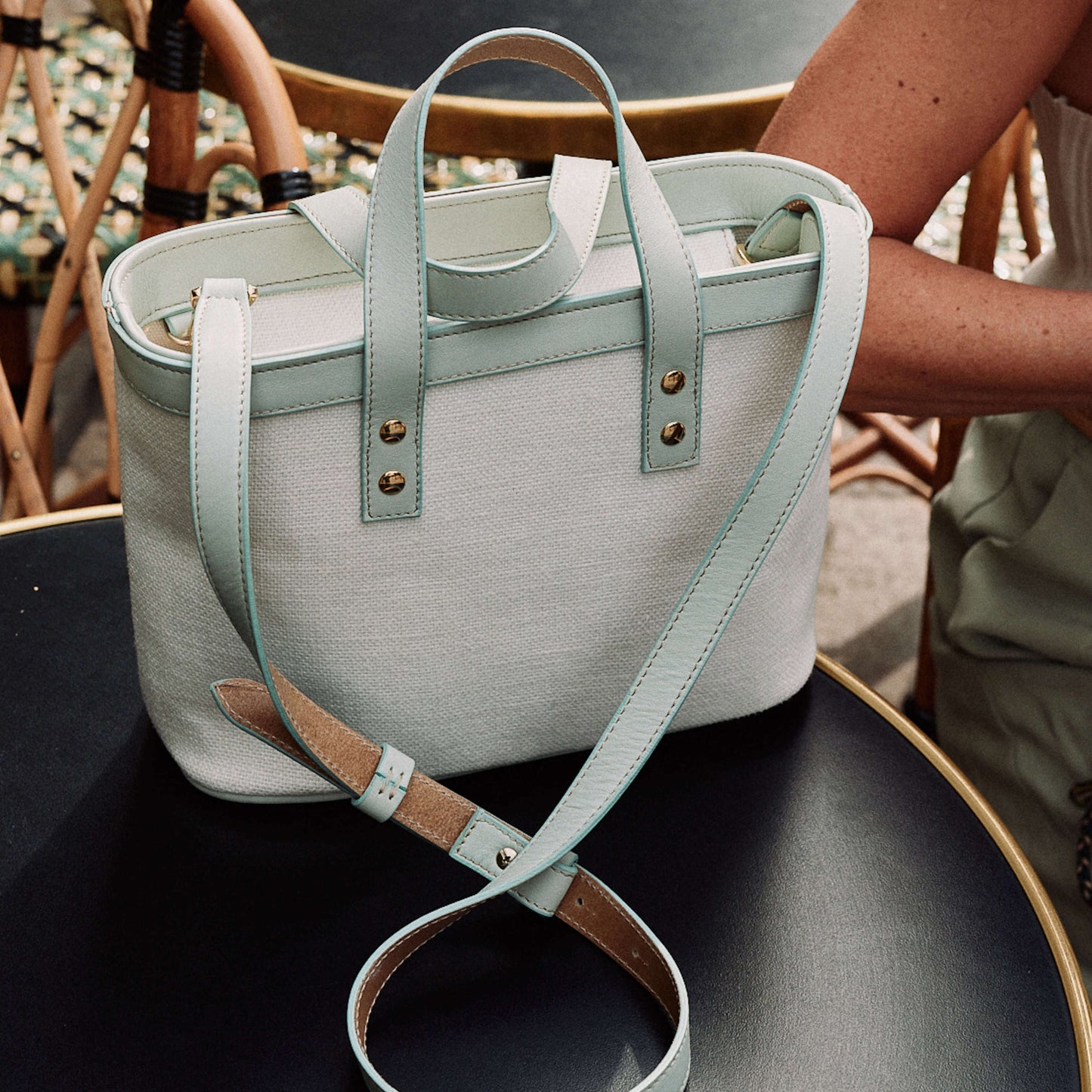 Le Bergame - Crossbody Cuir & Lin