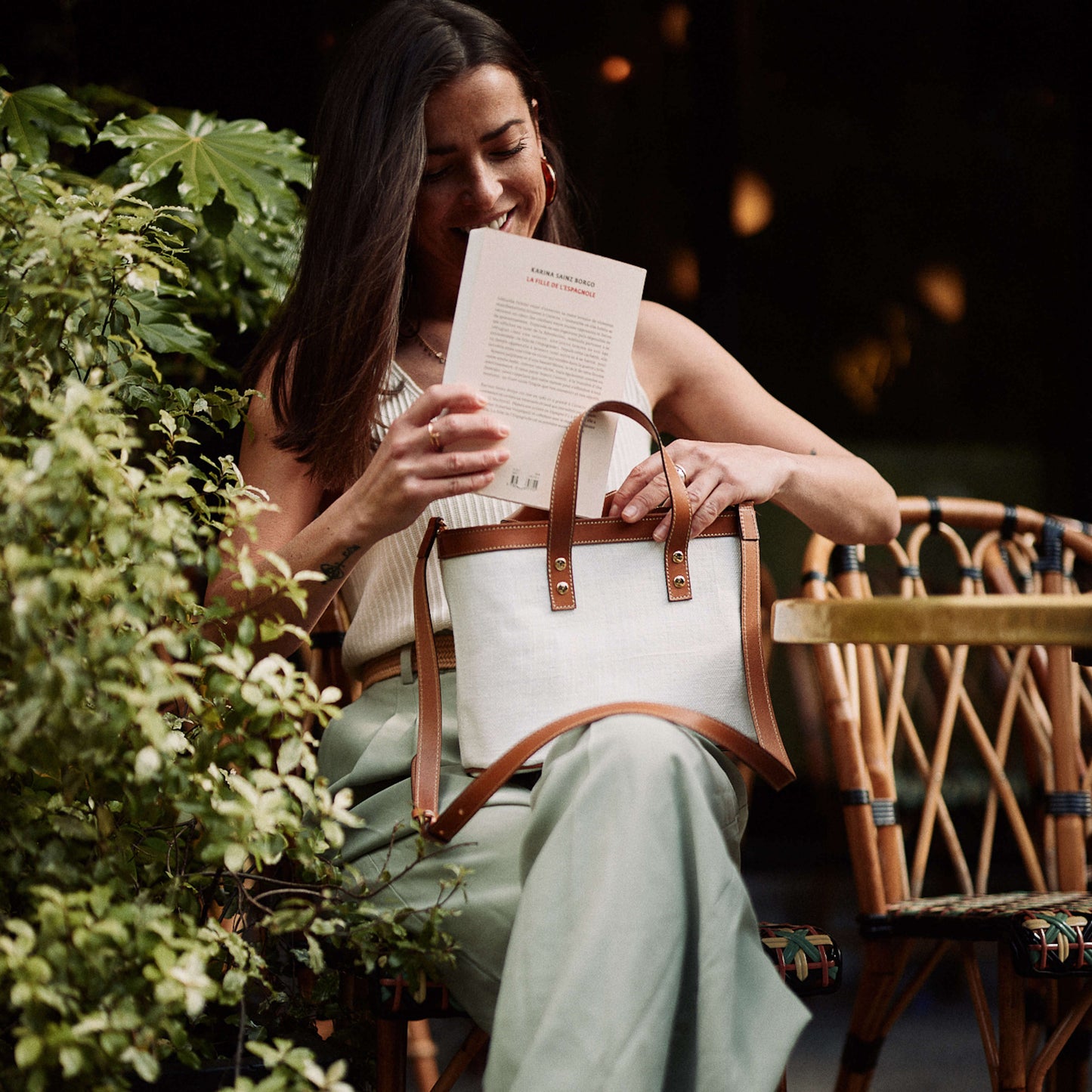 Le Bergame - Crossbody Cuir & Lin