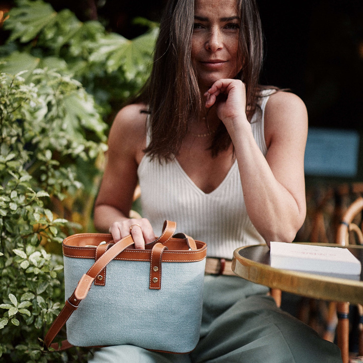 Le Bergame - Crossbody Cuir & Lin