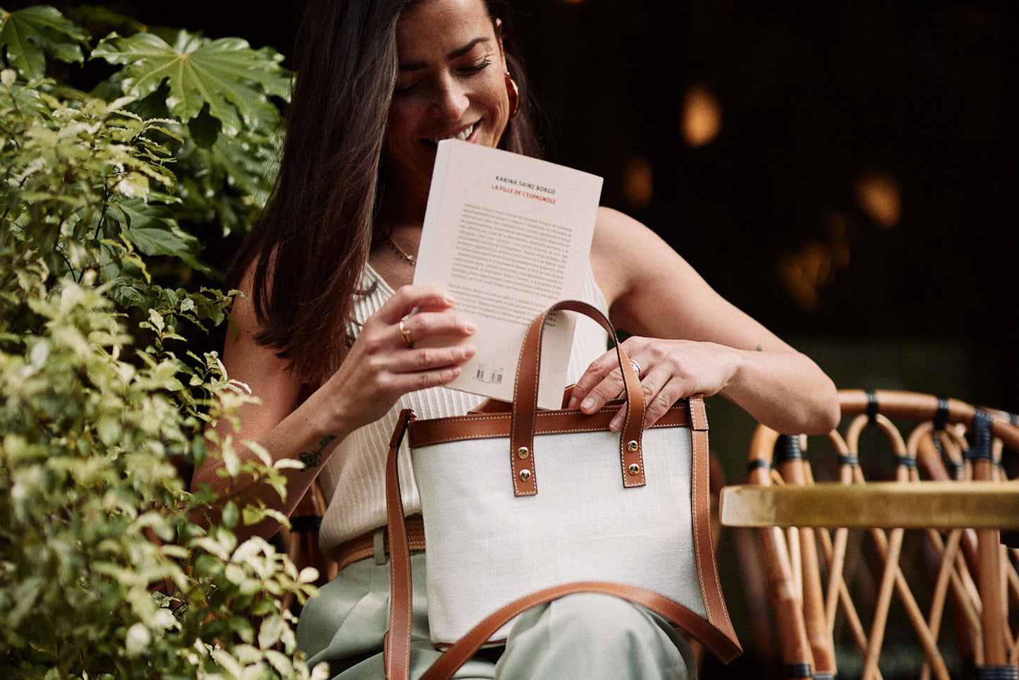 Le Bergame - Crossbody Cuir & Lin