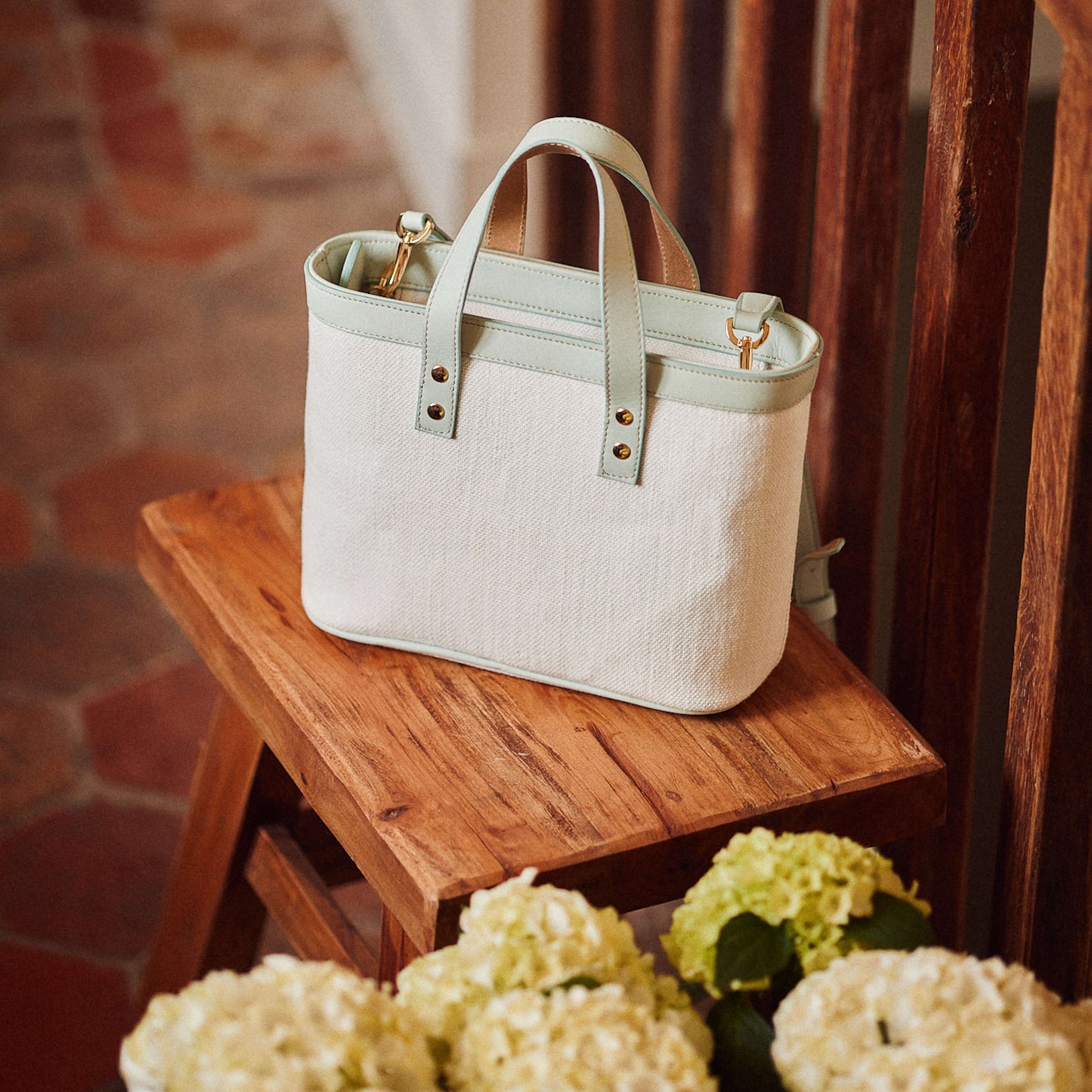 Le Bergame - Crossbody Cuir & Lin