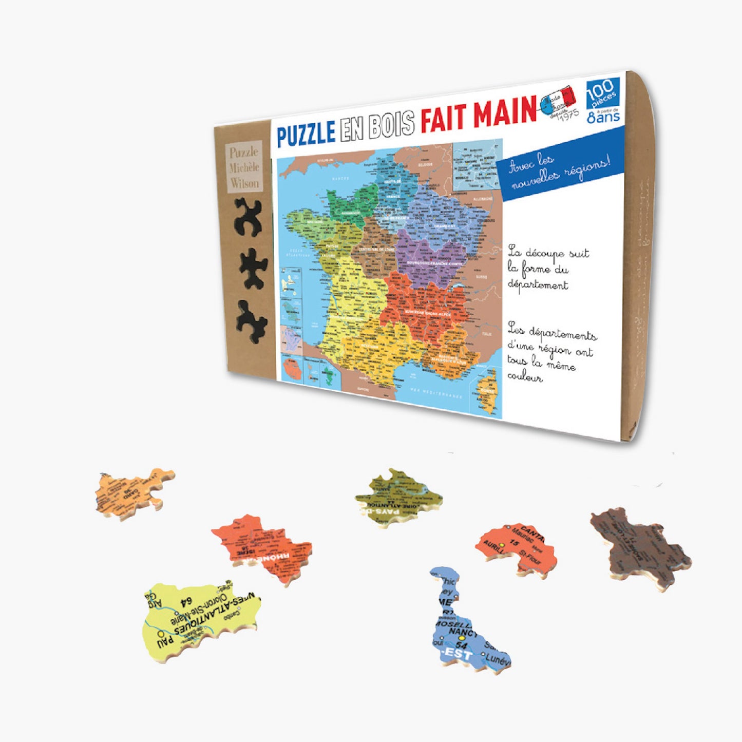 Puzzle Michèle Wilson - Carte de France des Départements