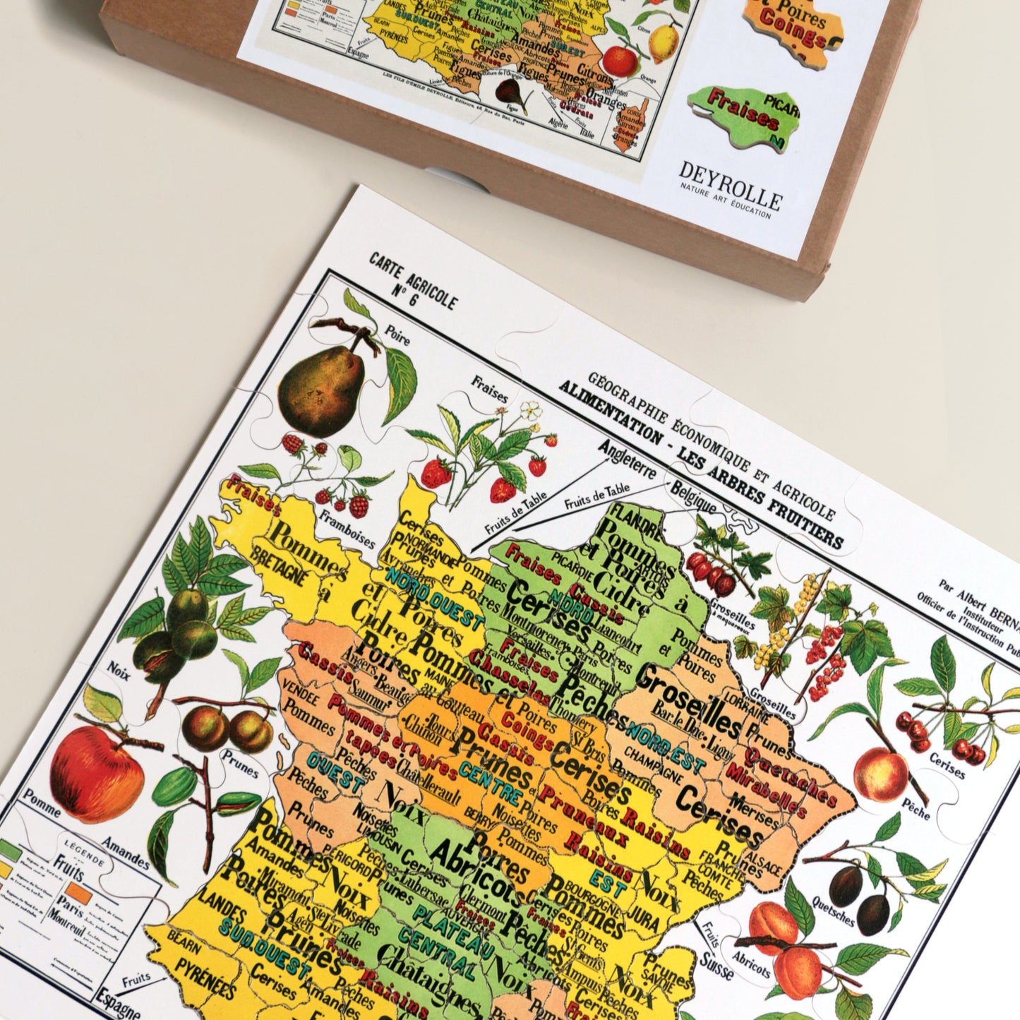 Puzzle Michèle Wilson - Carte de France des Fruits