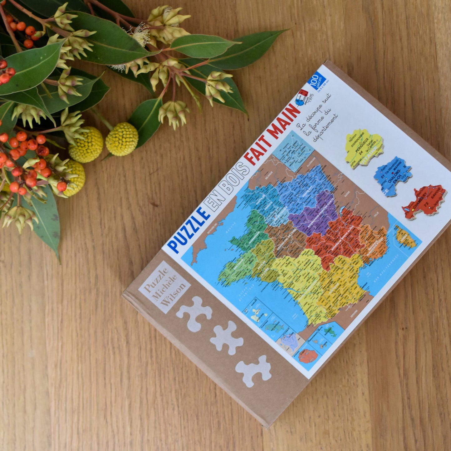 Puzzle Michèle Wilson - Carte de France des Départements