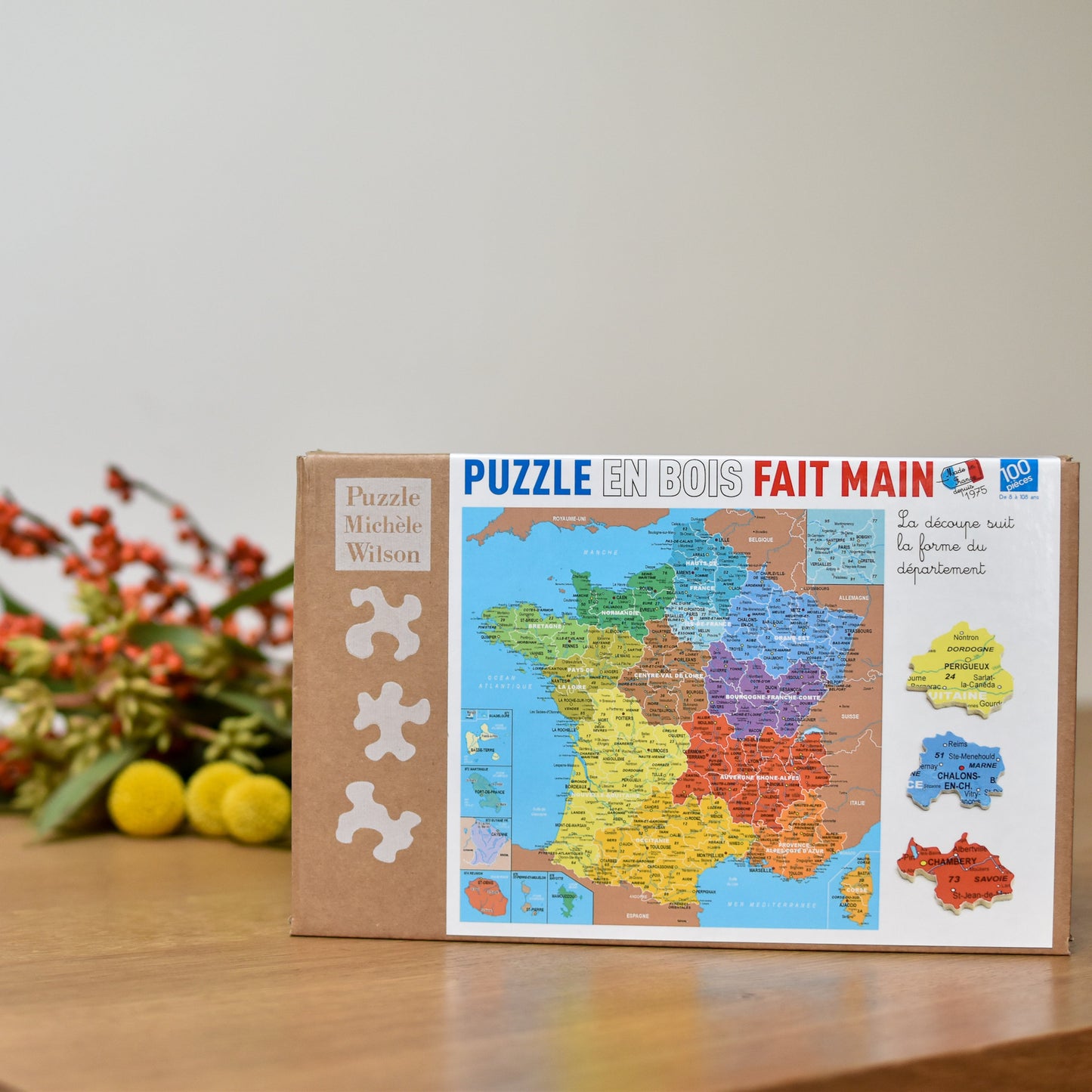 Puzzle Michèle Wilson - Carte de France des Départements