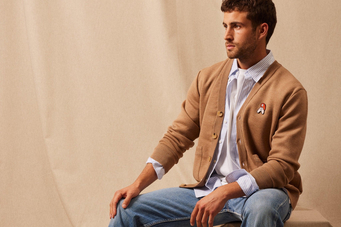 Le Cardigan Mérinos Homme par Julien Michaud