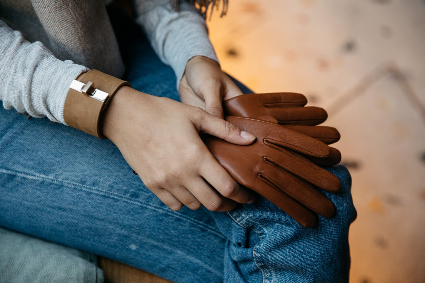 Le Bracelet Cuir Velours