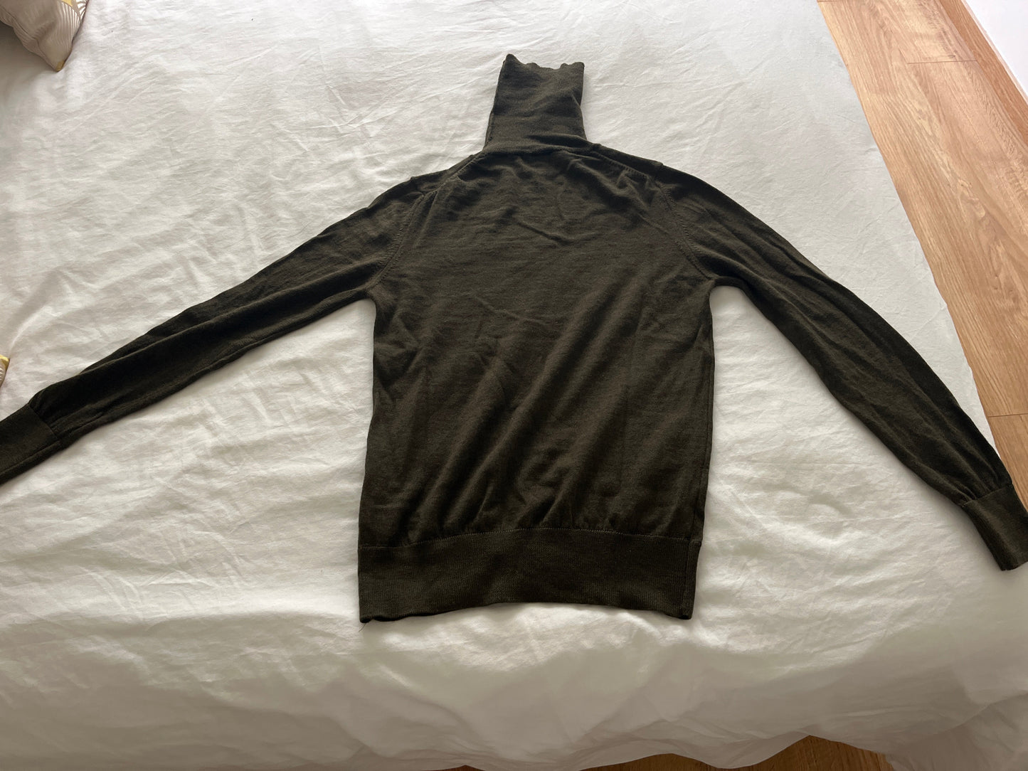 Le Col Roulé Mérinos Interlock Sliven Vert Kaki / S