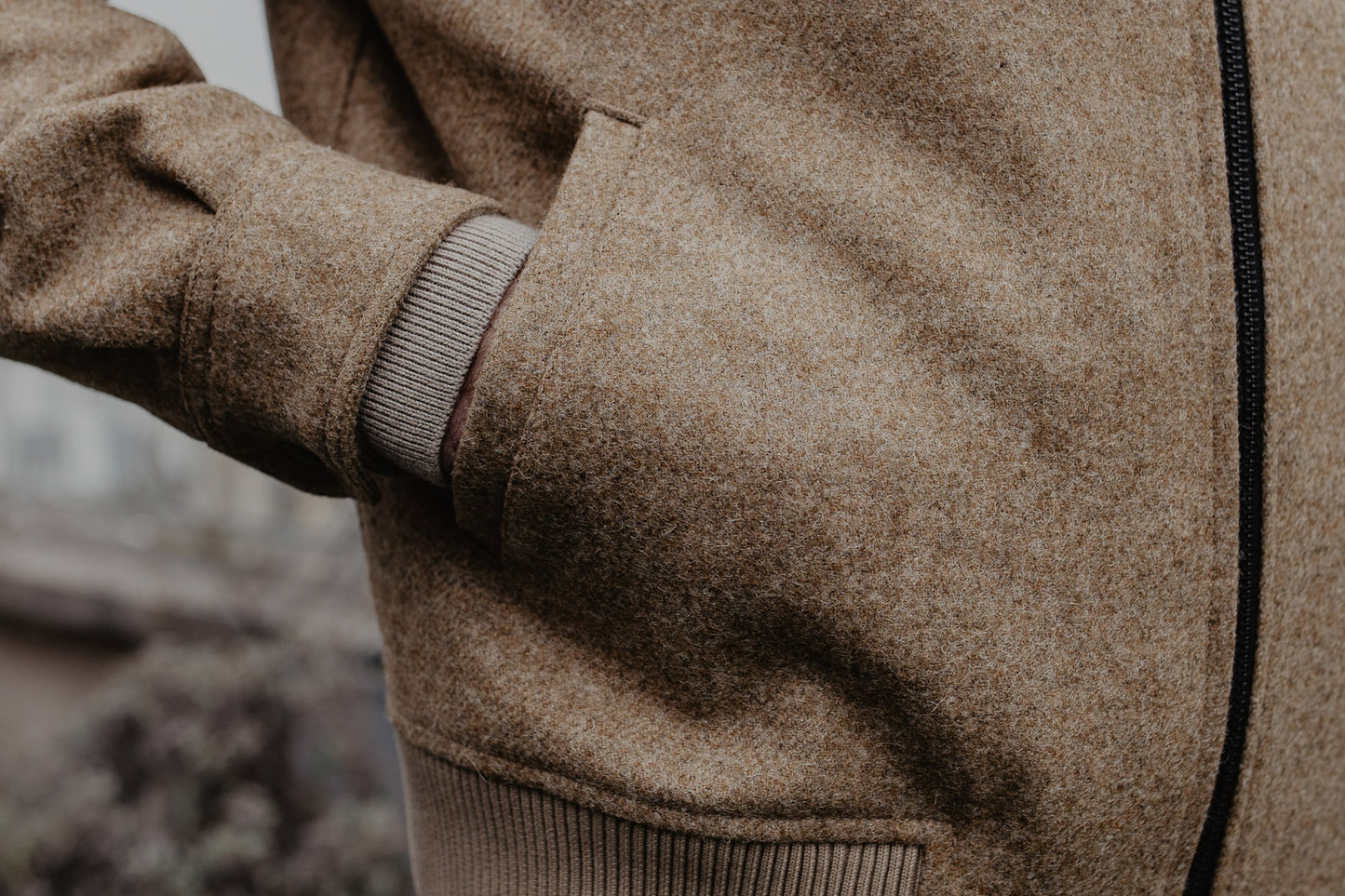 Blouson laine schetland