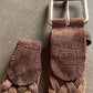 La Ceinture Tressée Cuir Novare, Velours/Suede