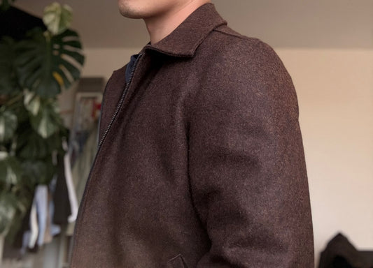 Le Blouson Laine Shetland Chocolat / S