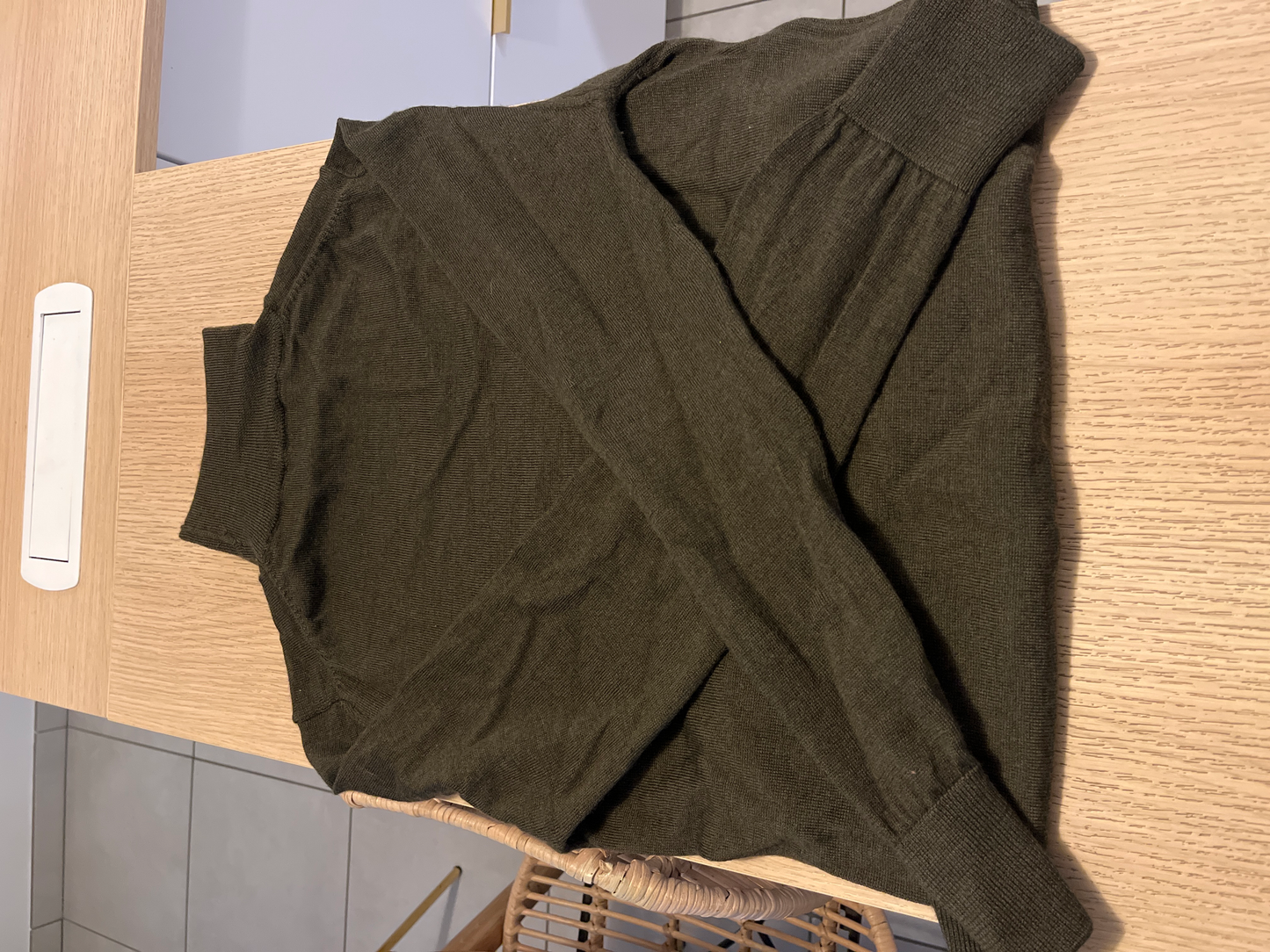 Le Col Roulé Mérinos Interlock Sliven Vert Kaki / S