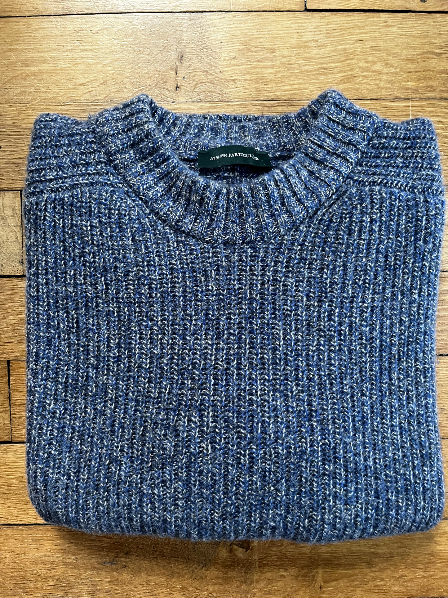 Le Pull Baby Alpaga & Mérinos Veren Mouliné Bleu / XL