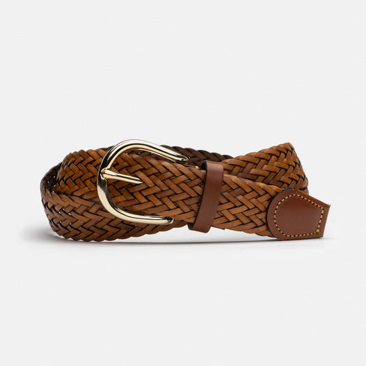 La Ceinture Tressée Cuir Bergame