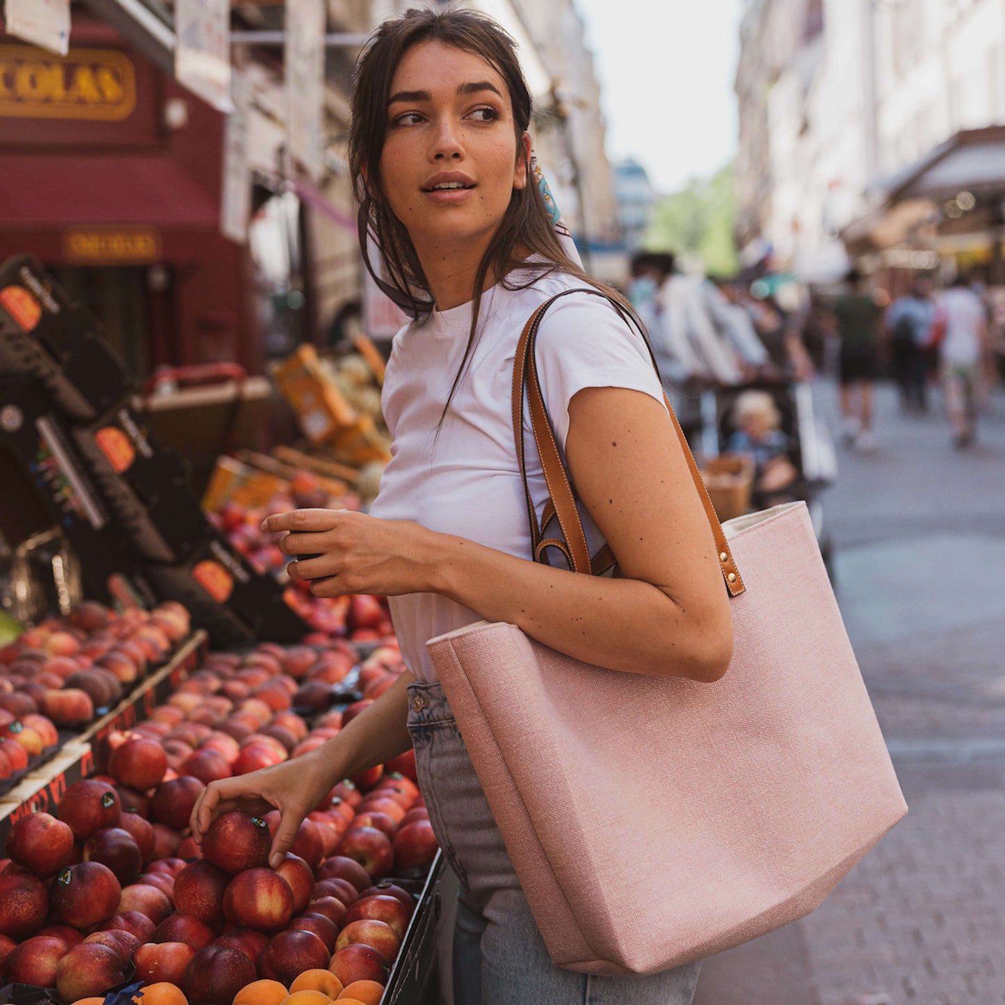 Le Sac Cabas Cuir & Lin