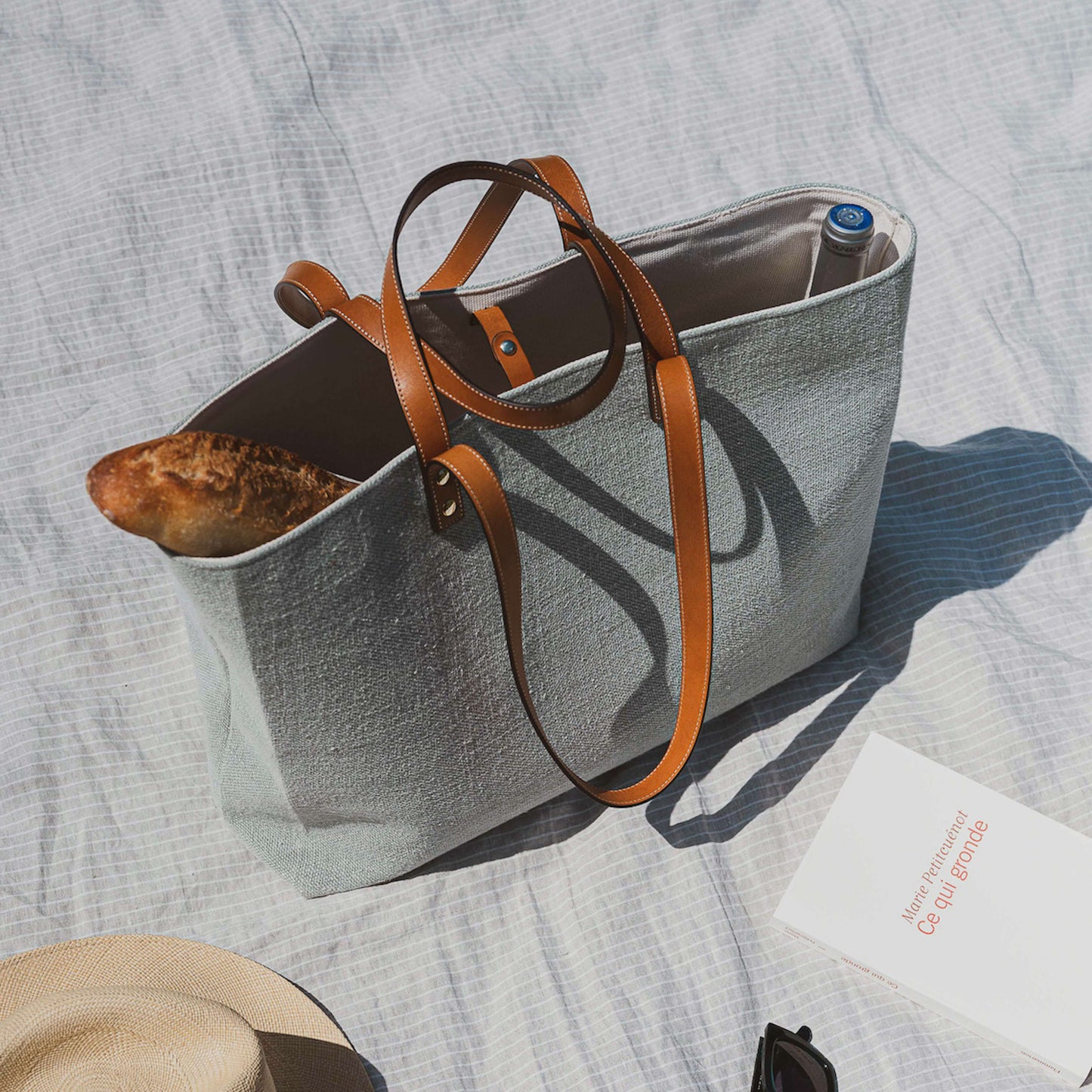 Le Sac Cabas Cuir & Lin