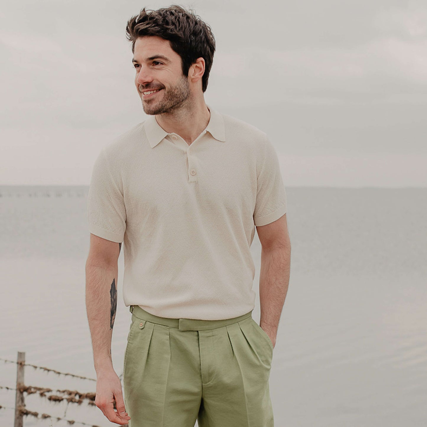 Le Polo Tricot Coton GOTS Homme