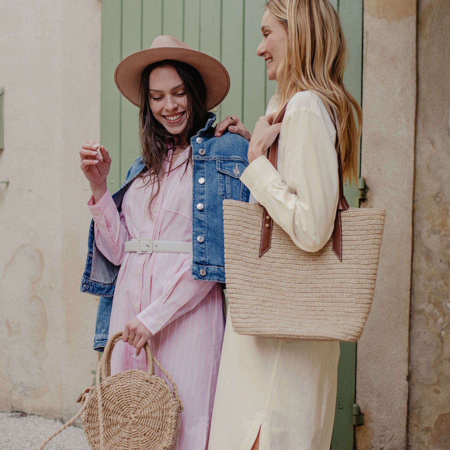 Le Sac Cabas Cuir et Raphia