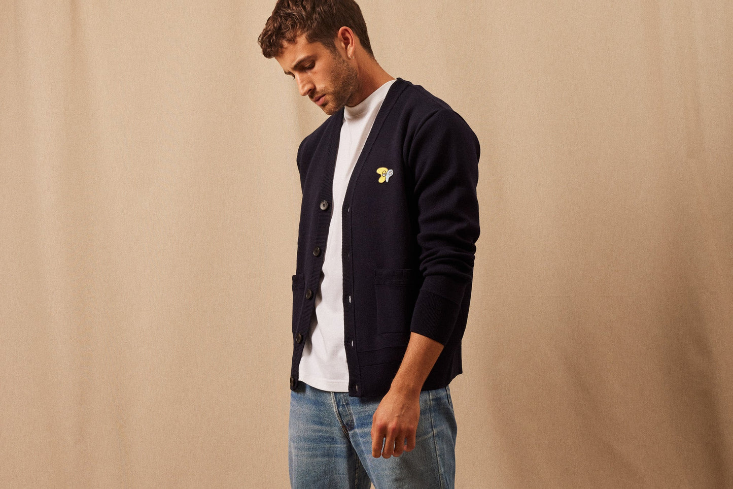 Le Cardigan Mérinos Homme par Julien Michaud
