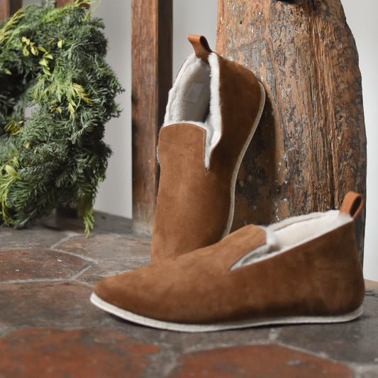 Charentaise Tcha - Cuir Nubuck Femme