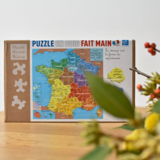 Puzzle Michèle Wilson - Carte de France des Départements