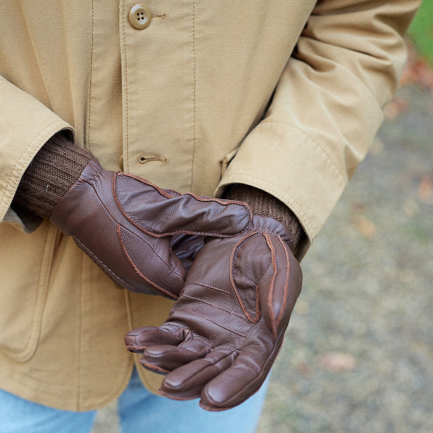 Les Gants Cuir Casual Homme