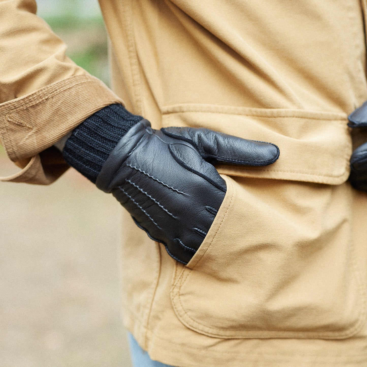 Les Gants Cuir Casual Homme