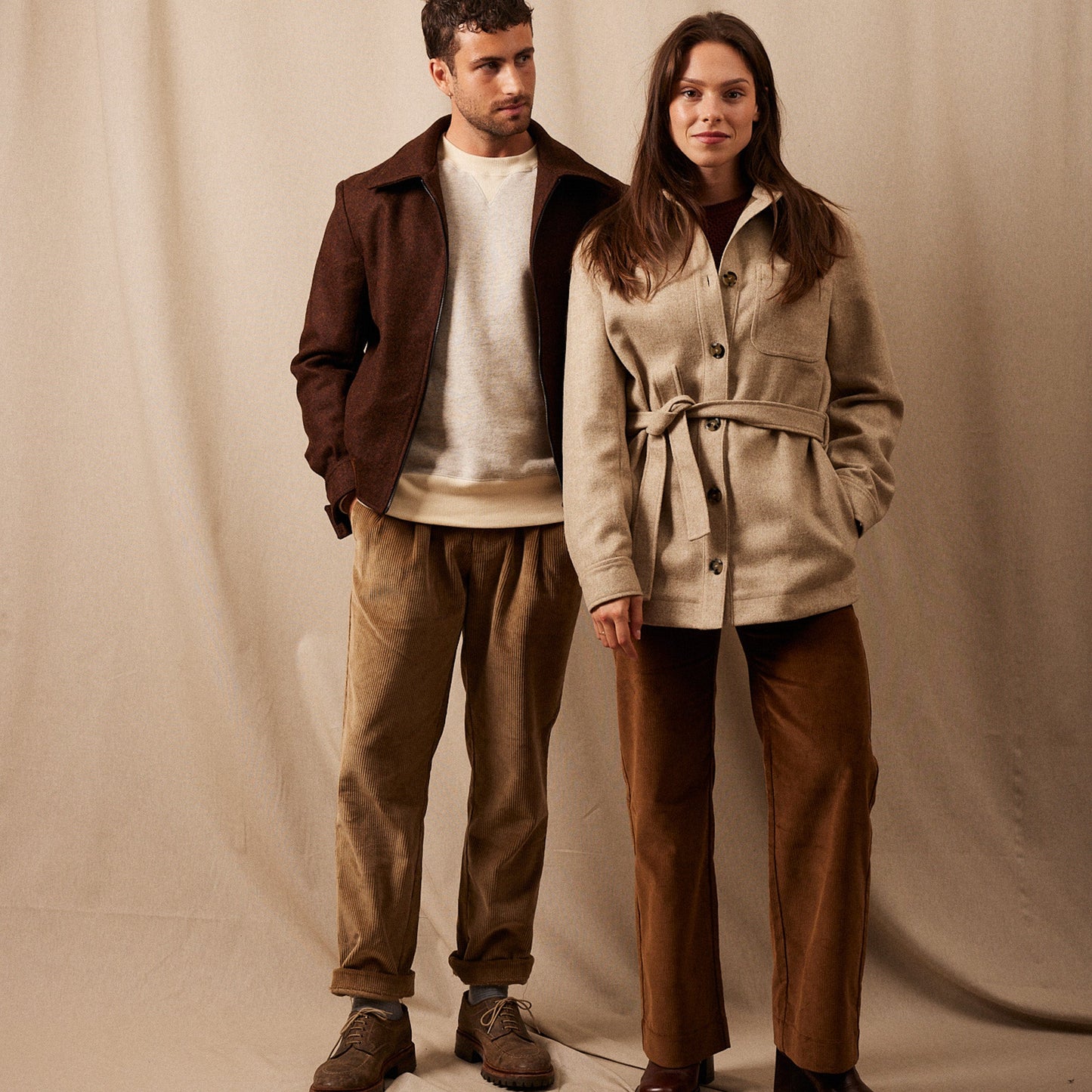 La Veste Saharienne Laine Shetland