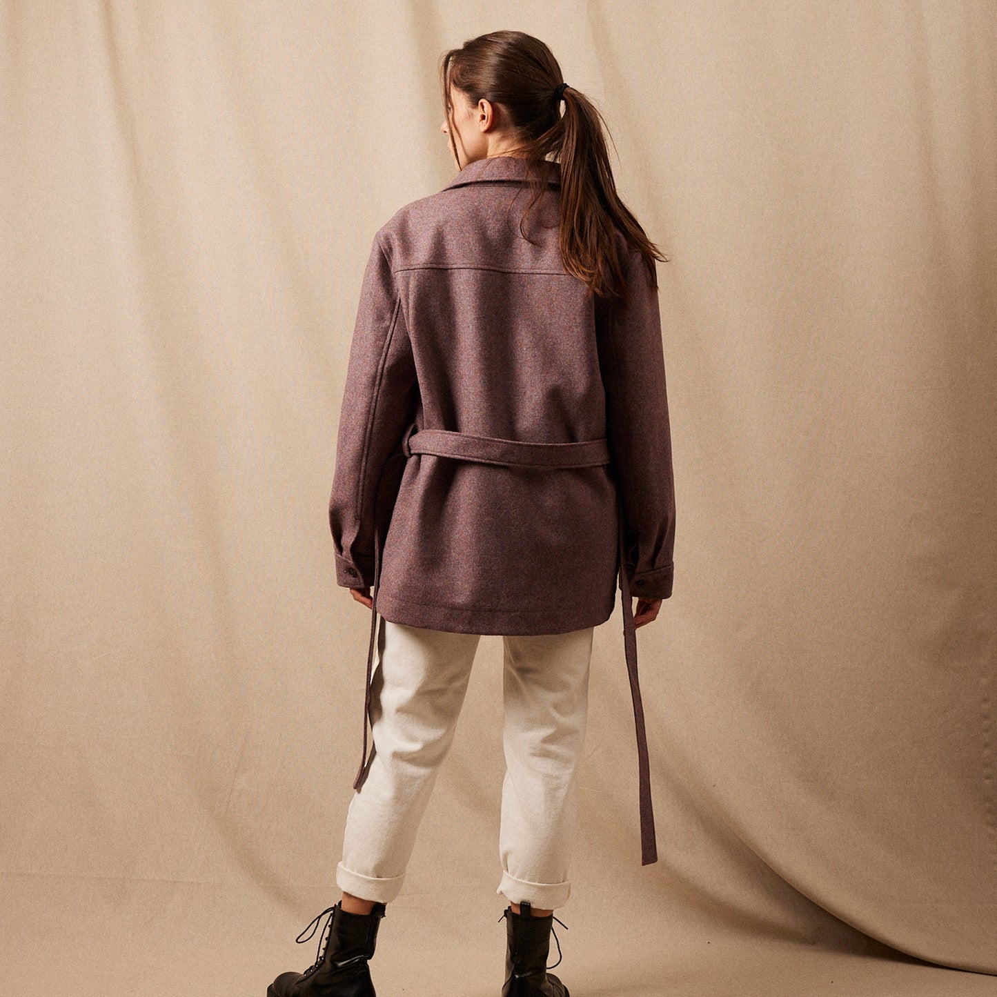La Veste Saharienne Laine Shetland