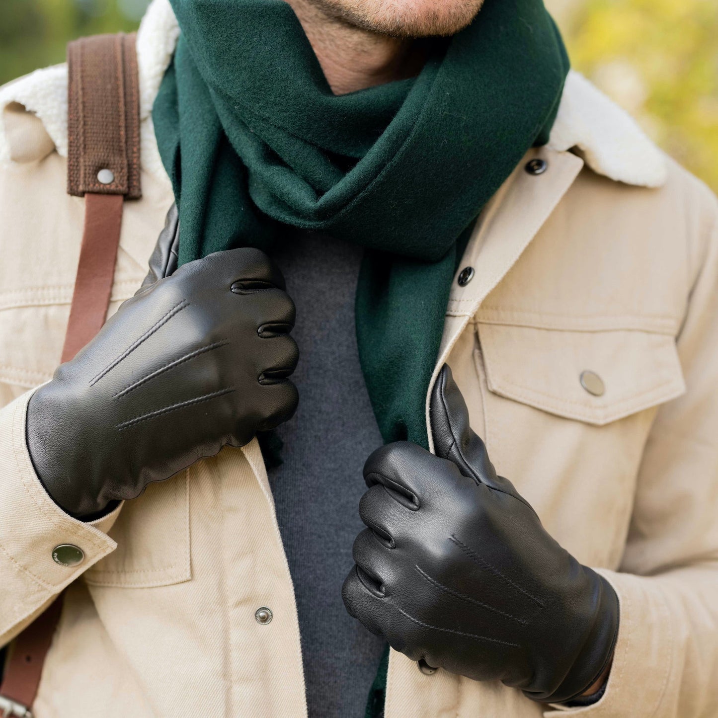 Les Gants Cuir Classiques Homme