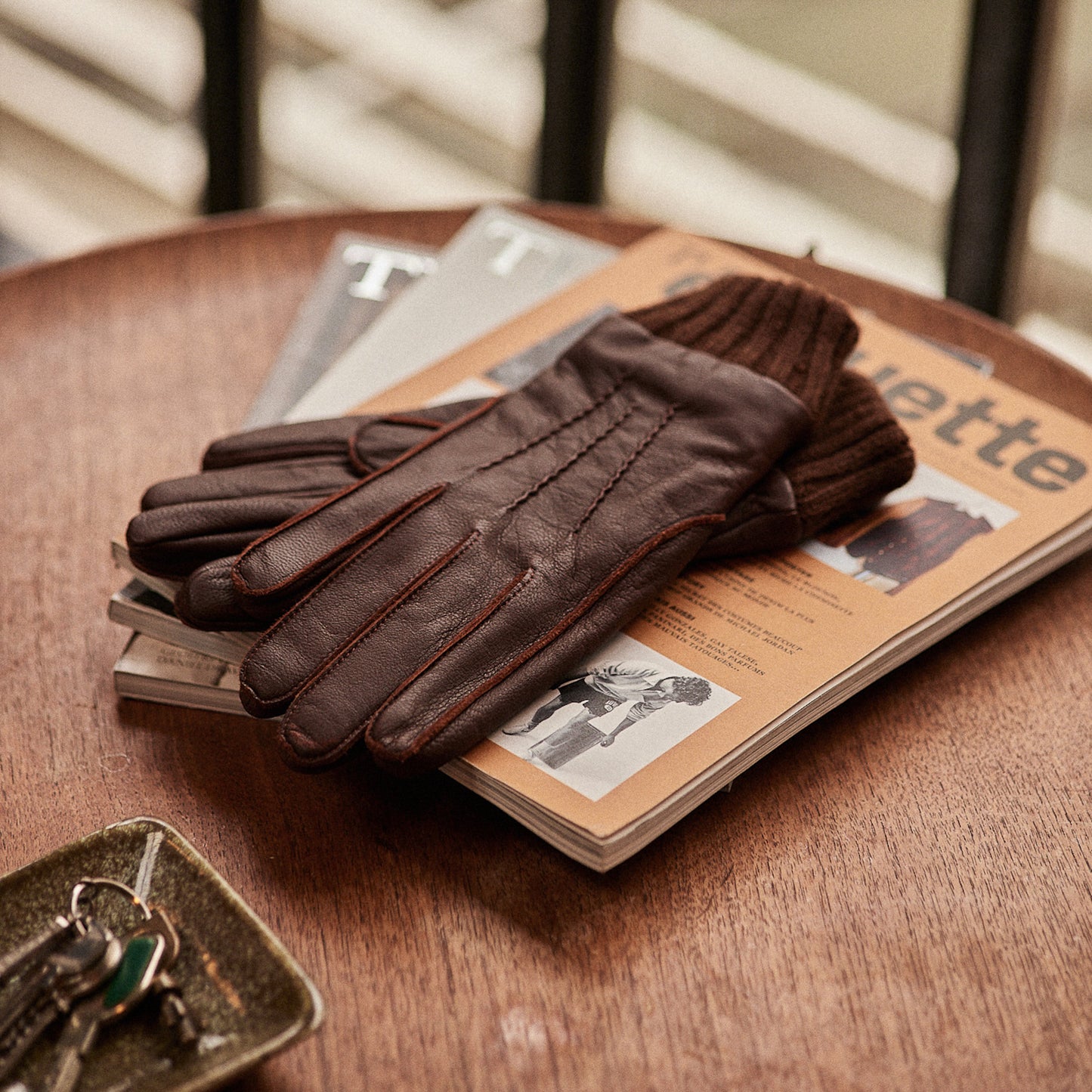 Les Gants Cuir Casual Homme