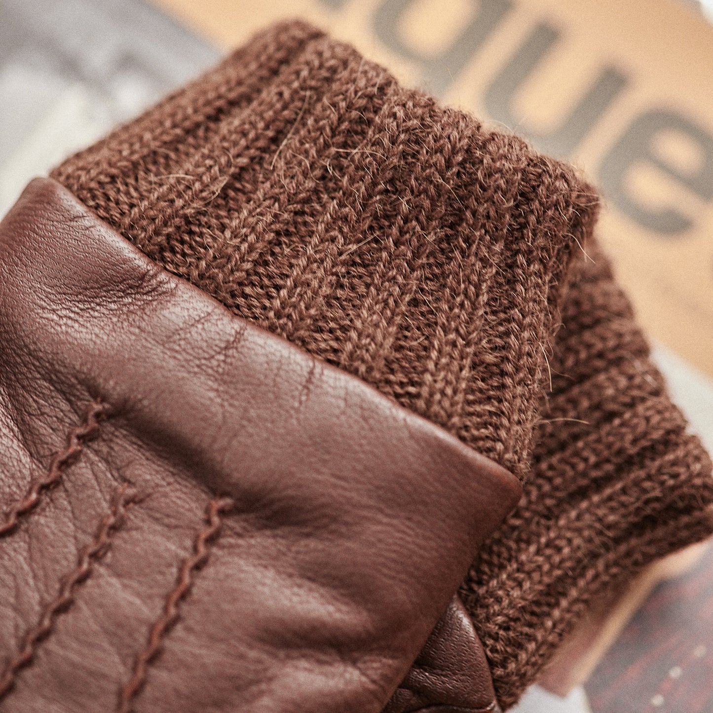 Les Gants Cuir Casual Homme
