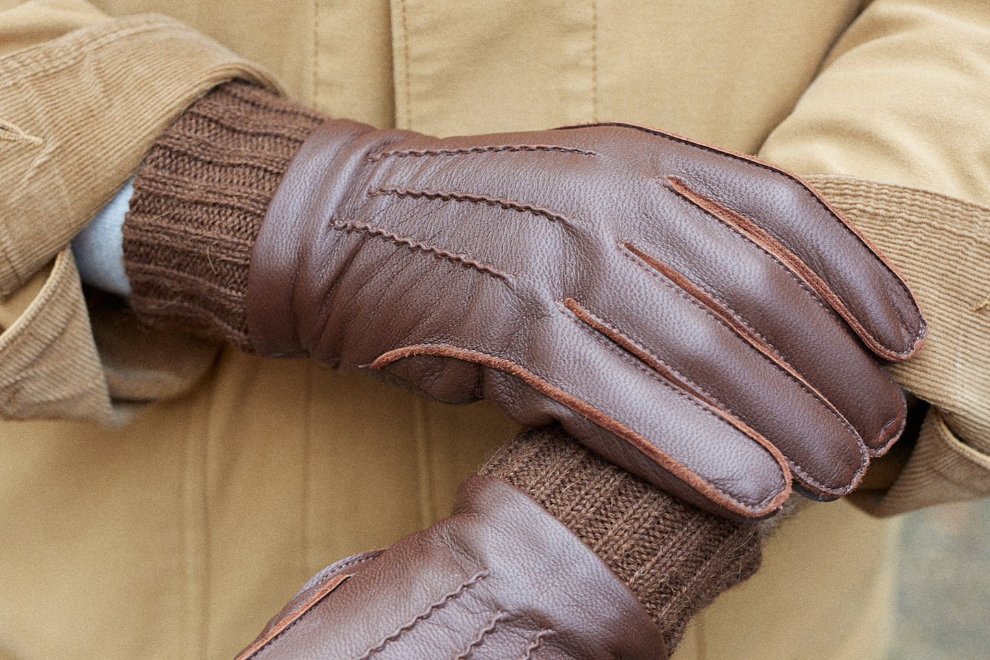 Les Gants Cuir Casual Homme