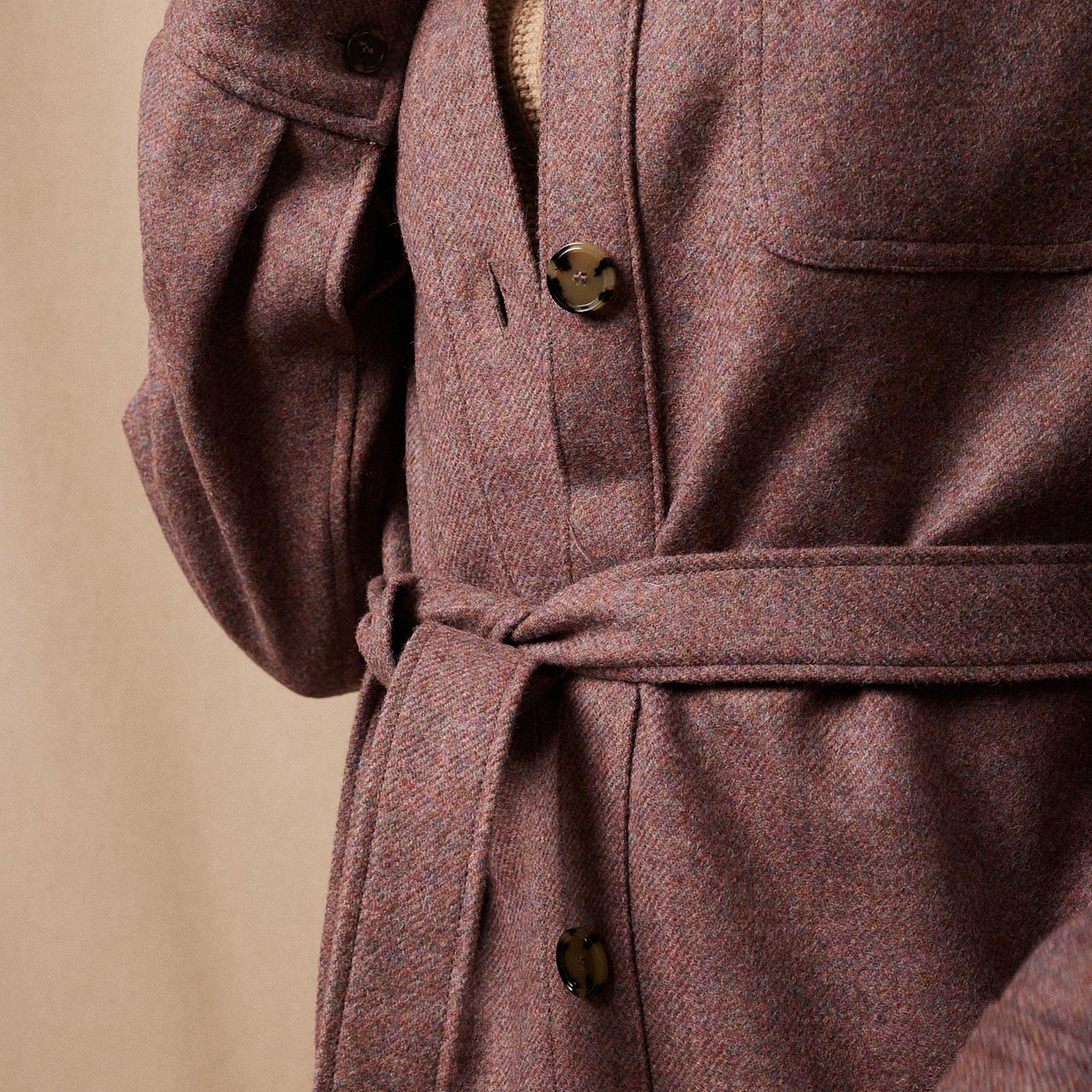 La Veste Saharienne Laine Shetland