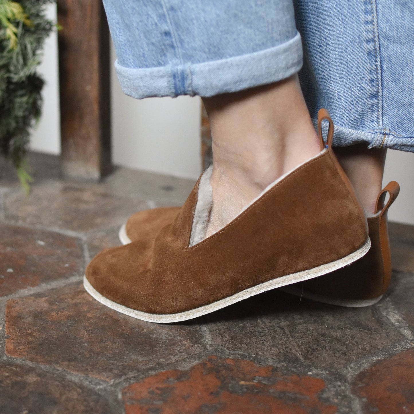 Charentaise Tcha - Cuir Nubuck Femme