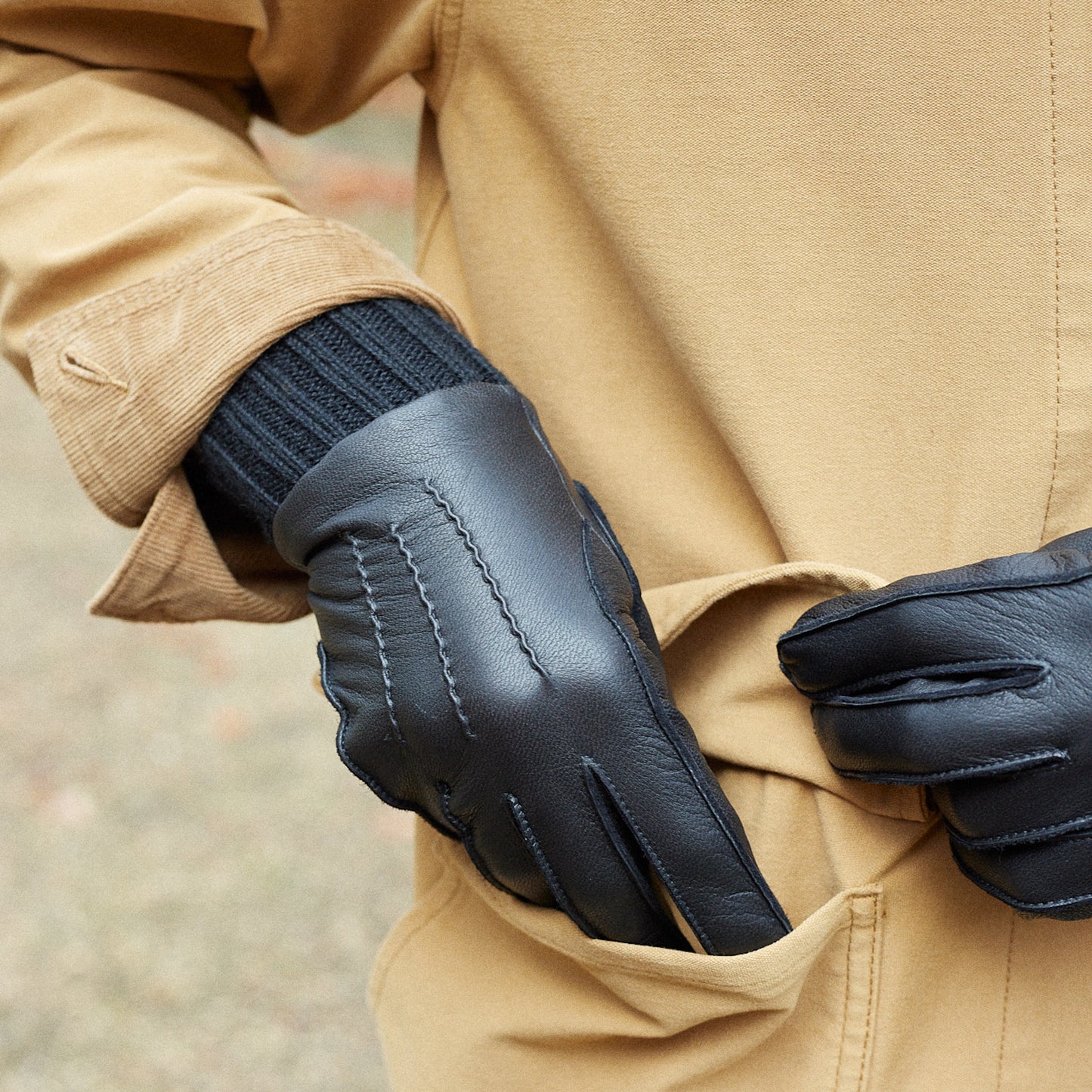 Les Gants Cuir Casual Homme