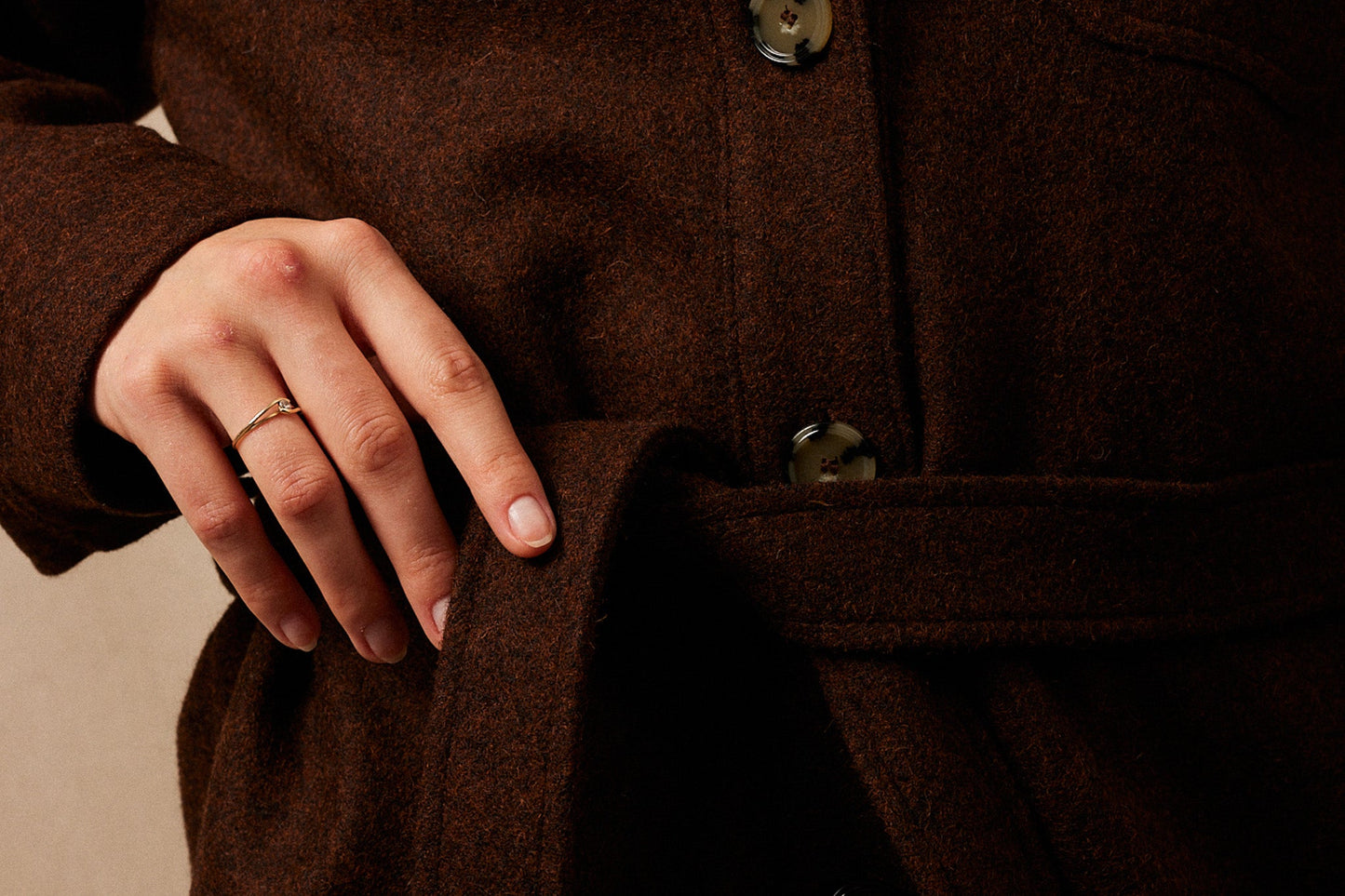 La Veste Saharienne Laine Shetland