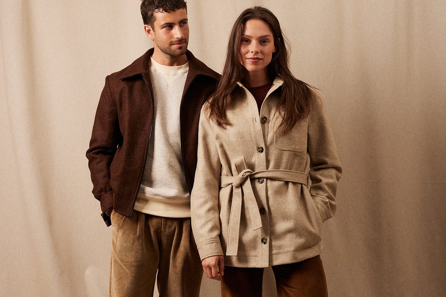 La Veste Saharienne Laine Shetland
