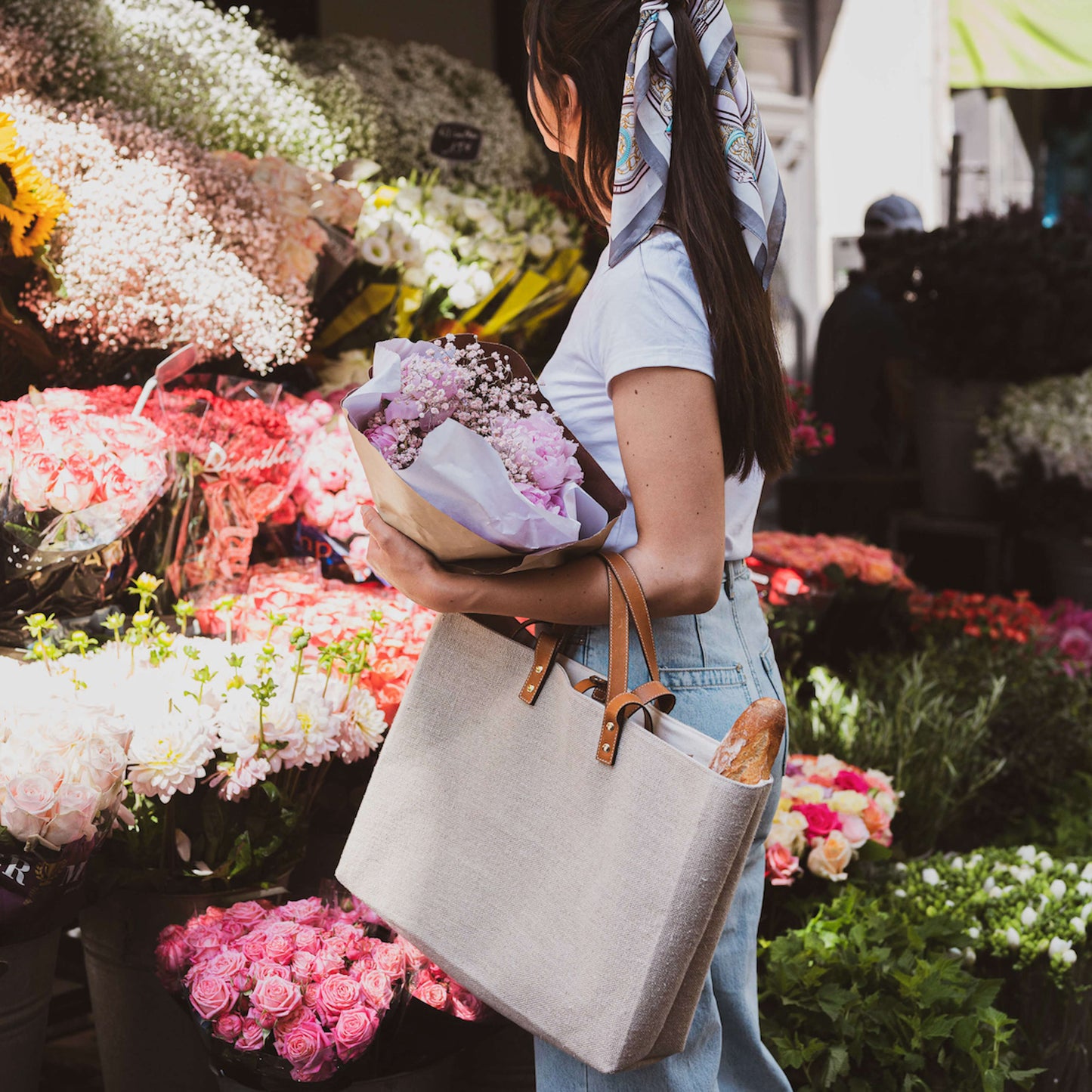 Le Sac Cabas Cuir & Lin