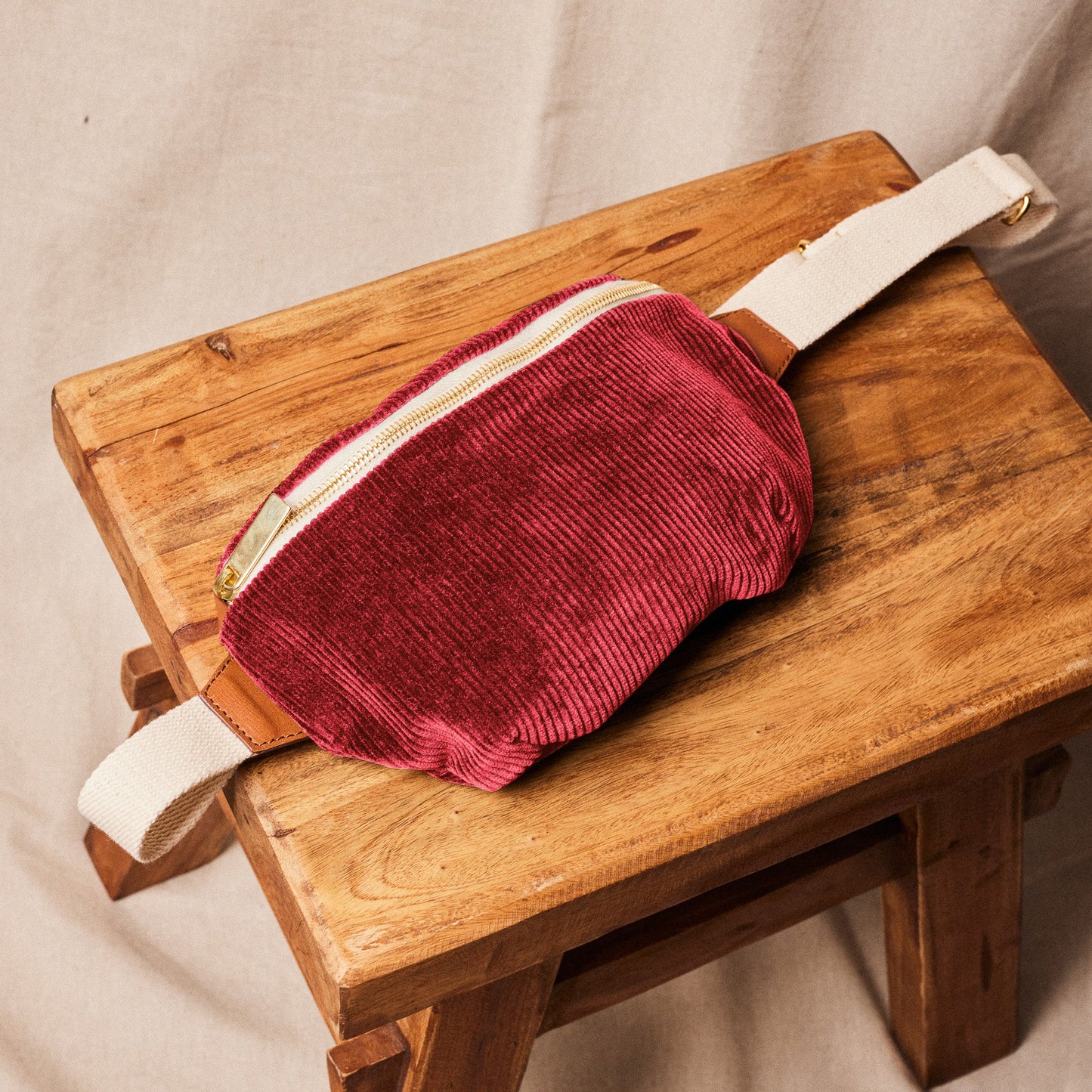 Le Sac Banane Velours & Cuir